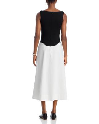 Off The Shoulder Drop Waist Midi Dress