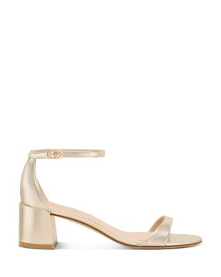 Women's Nudist Leather Block Heel Sandals