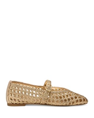 Women's Prim Woven Leather Ballet Flats