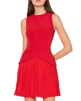 Haddy Mixed Media Pleated Dress