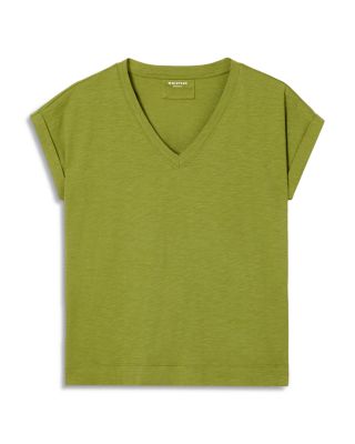 Willa V Neck Cap Sleeve Tee