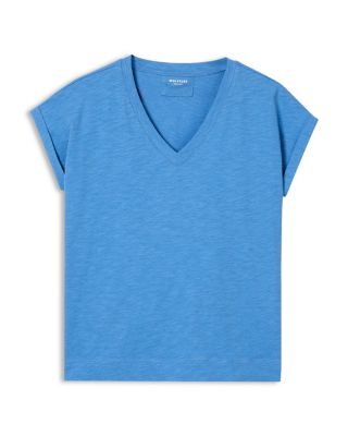 Willa V Neck Cap Sleeve Tee