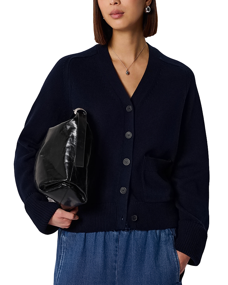 Whistles Cotton Pocket Detail Cardigan