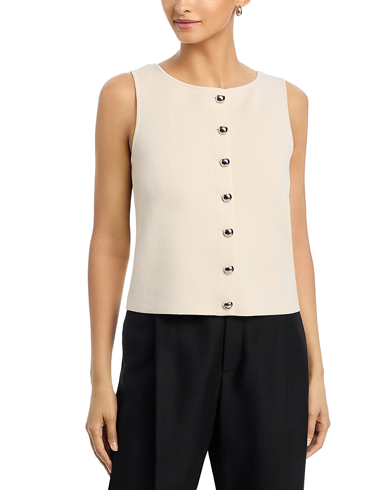 Lafayette 148 New York Button Front Sweater Vest