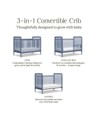 Liberty 3 in 1 Convertible Spindle Crib with Toddler Bed Conversion Kit