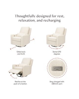 Sigi Electronic Recliner and Swivel Glider with USB Port