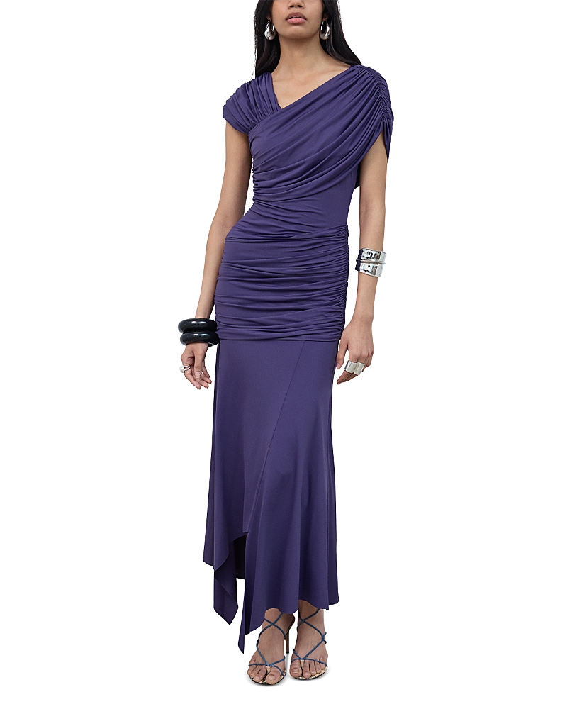 De la Vali Hela Asymmetric Midi Dress