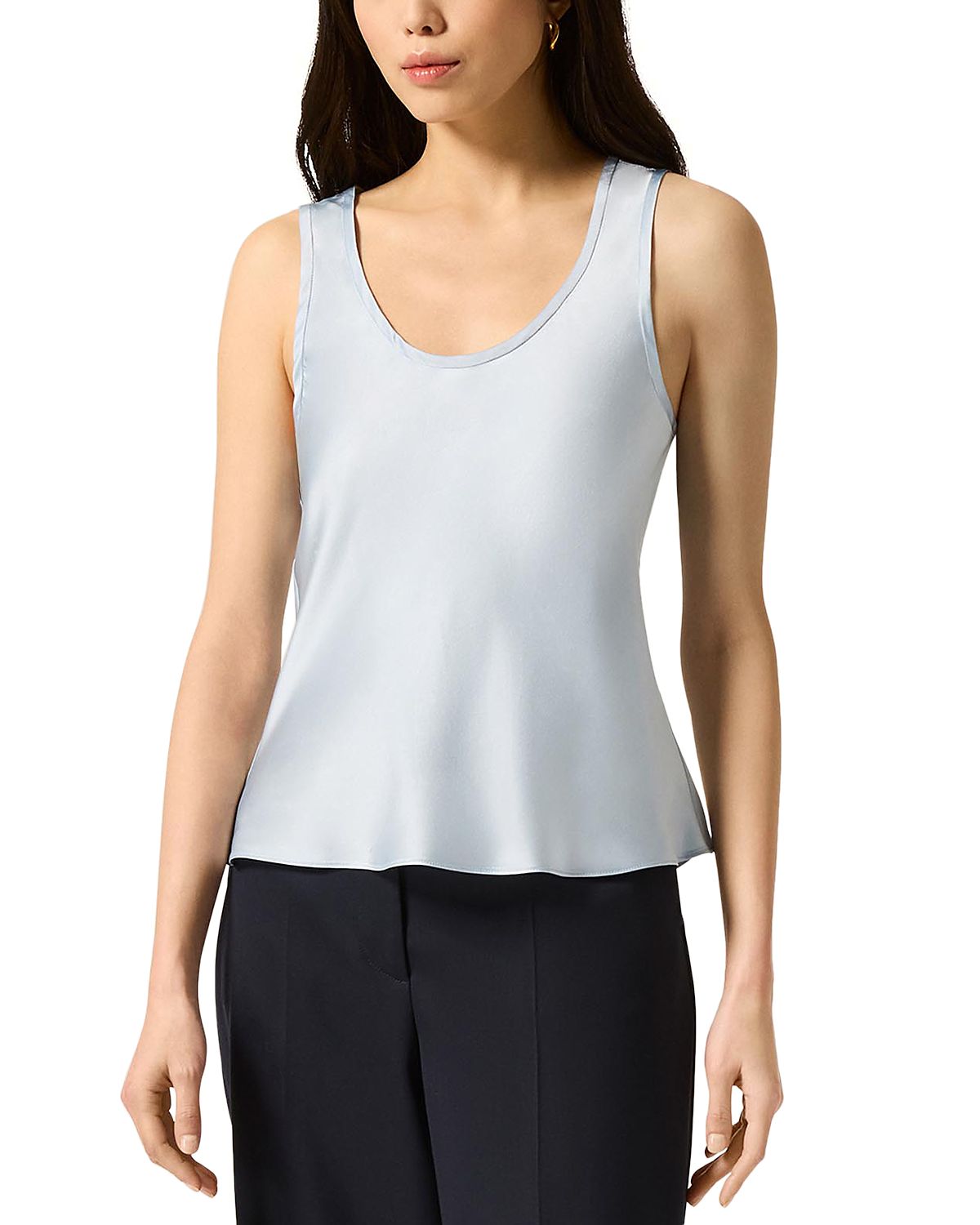 Argent Silk Tank Top