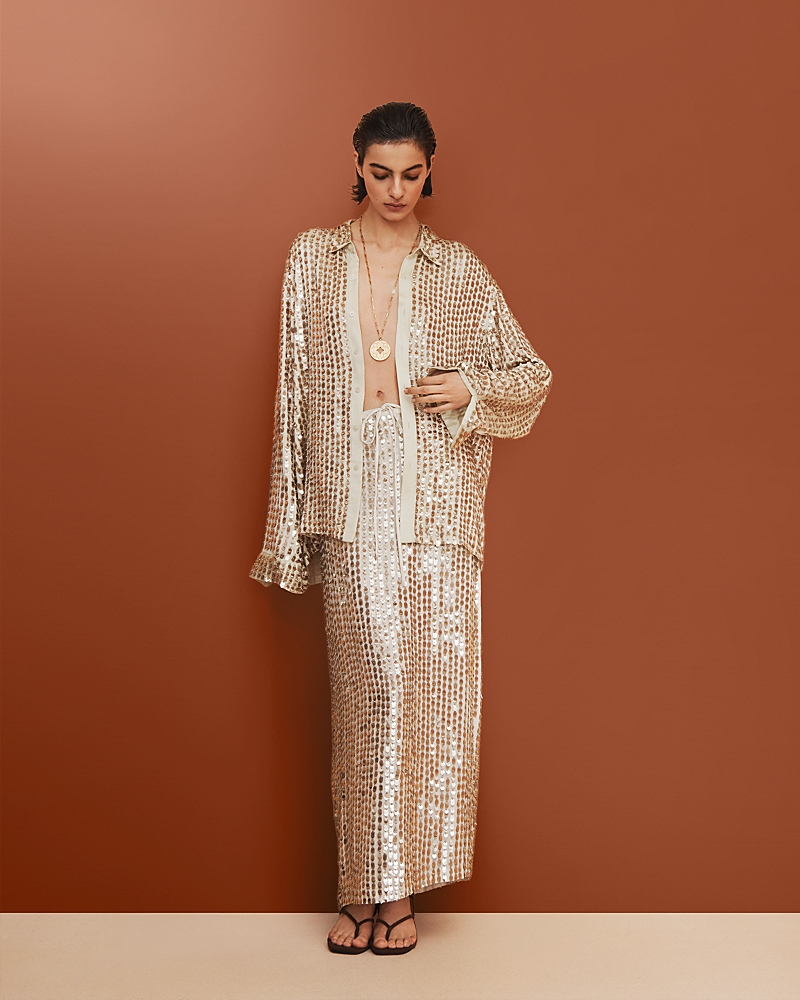 Zankov Disk Silk Stretch Skirt