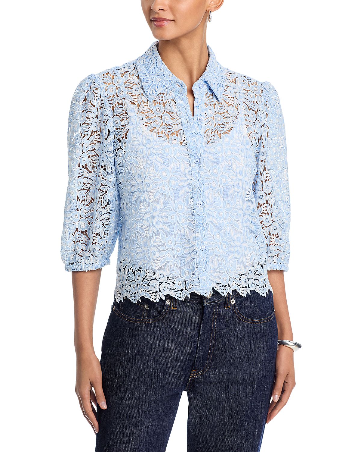 Generation Love Tammy Two Tone Lace Shirt