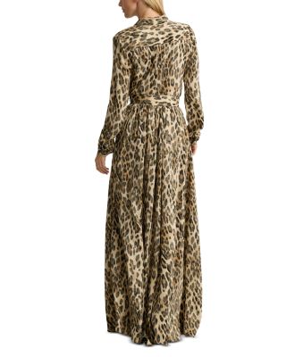 Silk Leopard Print Floor Length Skirt