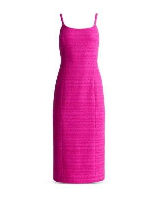 Slim Fit Tweed Midi Dress