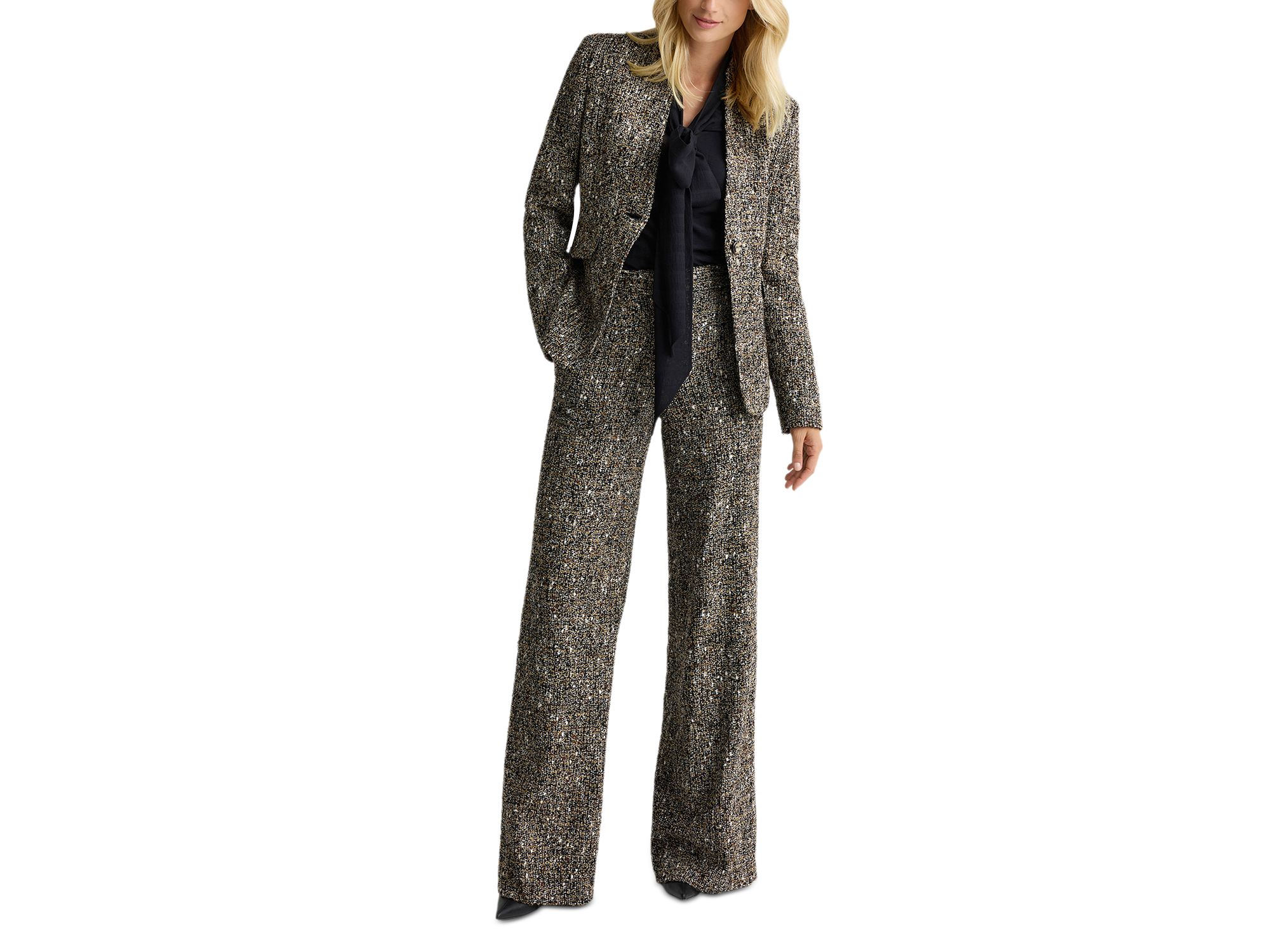 Shawl Collar Tweed Jacket — Image 4