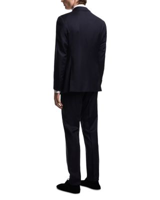 G Line Regular Fit Single Breasted Peak Lapel Tuxedo in Virgin Wool