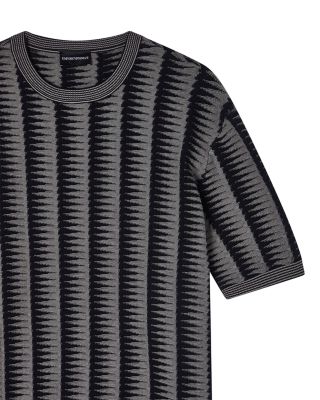 Two Tone Jagged Motif T-Shirt Sweater