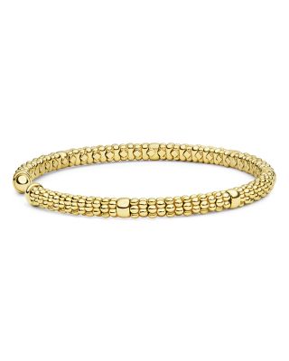 18K Yellow Gold Signature Caviar Beaded Versa Torque Cuff Bracelet