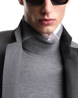 G Line Regular Fit Single Breasted Notch Lapel Jacket in Super 130s Wool