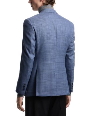 G Line Regular Fit Single Breasted Notch Lapel Jacket in Super 130s Wool