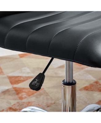  Ripple Armless Mid Back Vinyl Office Chair