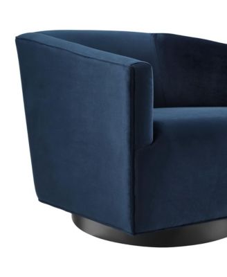 Twist Accent Lounge Performance Velvet Swivel Chair