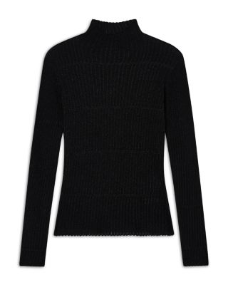 Shimmer Rib Turtleneck Sweater