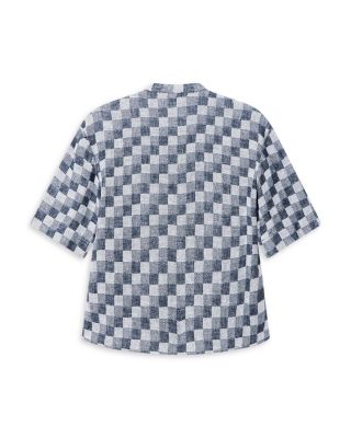 Linen Gauze Checkered Shirt