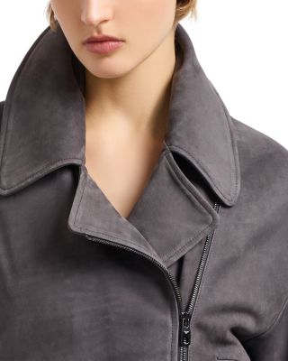 Nubuck Leather Biker Jacket