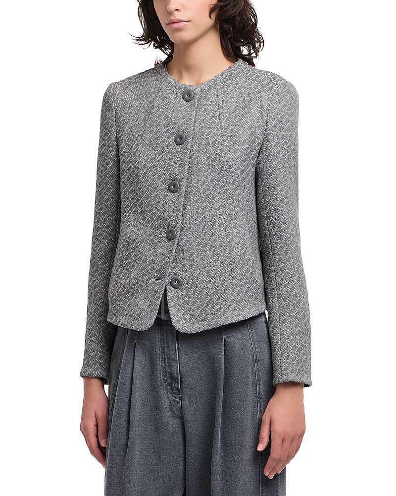Emporio Armani Tricot Effect Jacquard Jacket