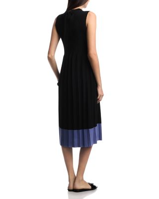 Sleeveless Pleated Midi Dress