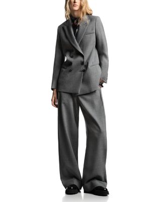 Moulin&eacute; Crepe Wool Double Breasted Blazer 