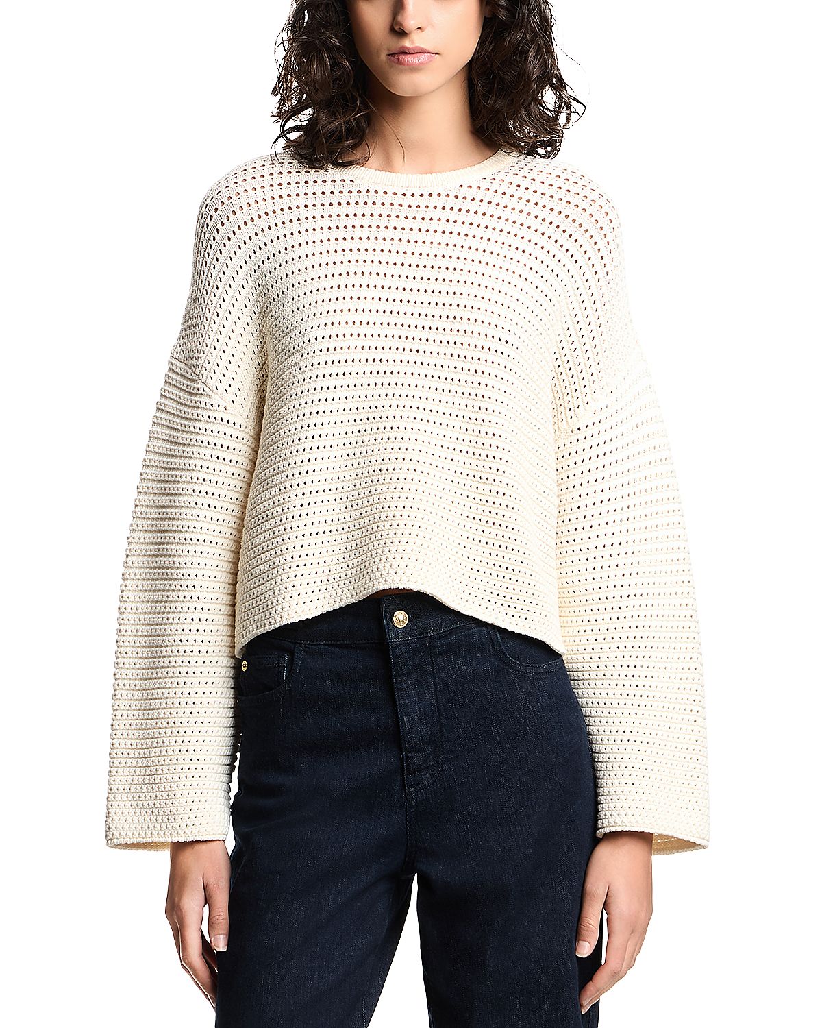 Emporio Armani Perforated Link Stitch Sweater