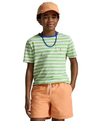 Boys' Striped Cotton Jersey Pocket Tee - Little Kid, Bid Kid