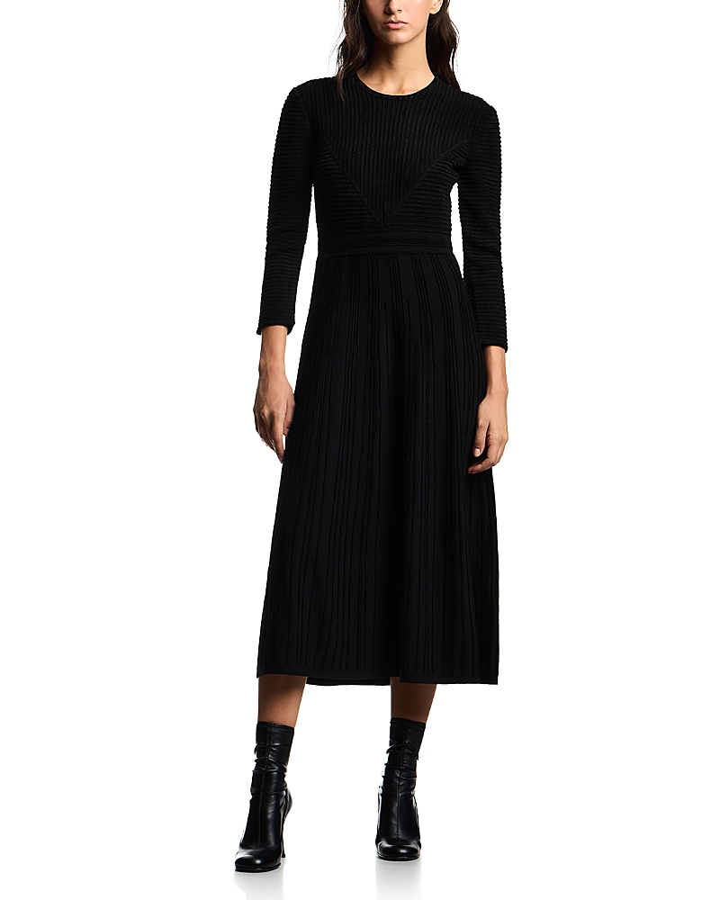 Emporio Armani Ottoman Chenille Midi Dress