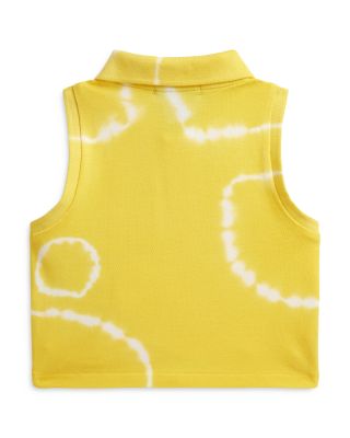 Girls' Tie Dyed Mesh Boxy Polo Shirt - Little Kid