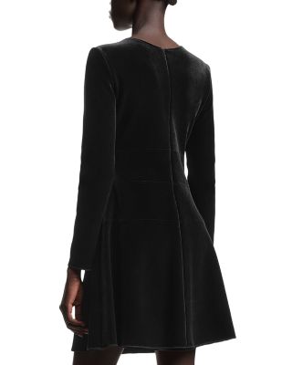 Bonded Chenille Long Sleeve Dress