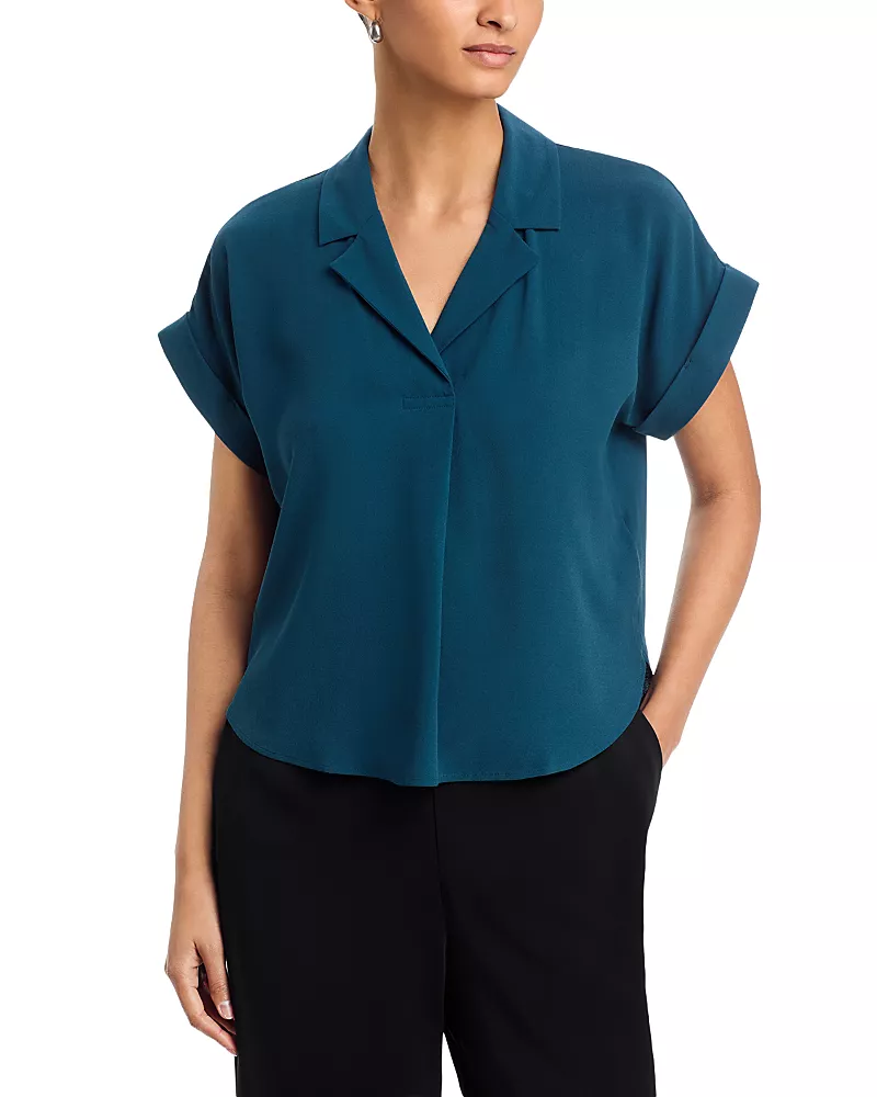 Eileen Fisher Notch Collar Top