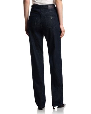 High Rise Straight Jeans in Dark Denim
