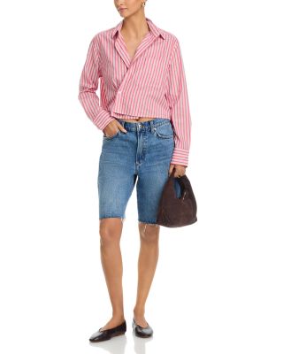 Cropped Button Front Shirt 