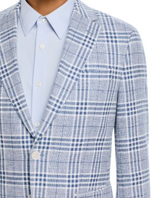 Hutson Linen & Cotton Plaid Slim Fit Sport Coat