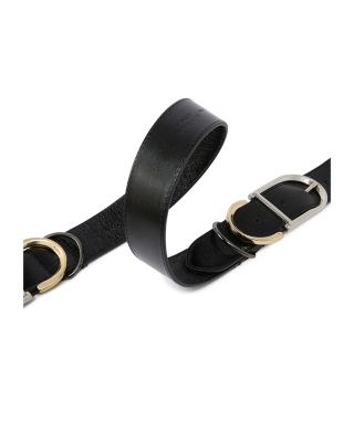 Women's Double Buckle Leather Belt 