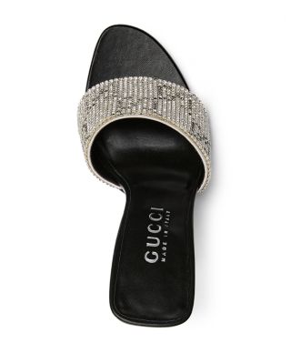 Women's Bombshell Crystal Mesh High Heel Sandals