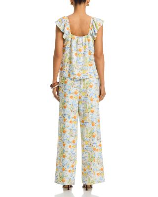 Pitti Town Flutter Top & Wide Leg Pant Set - Exclusive