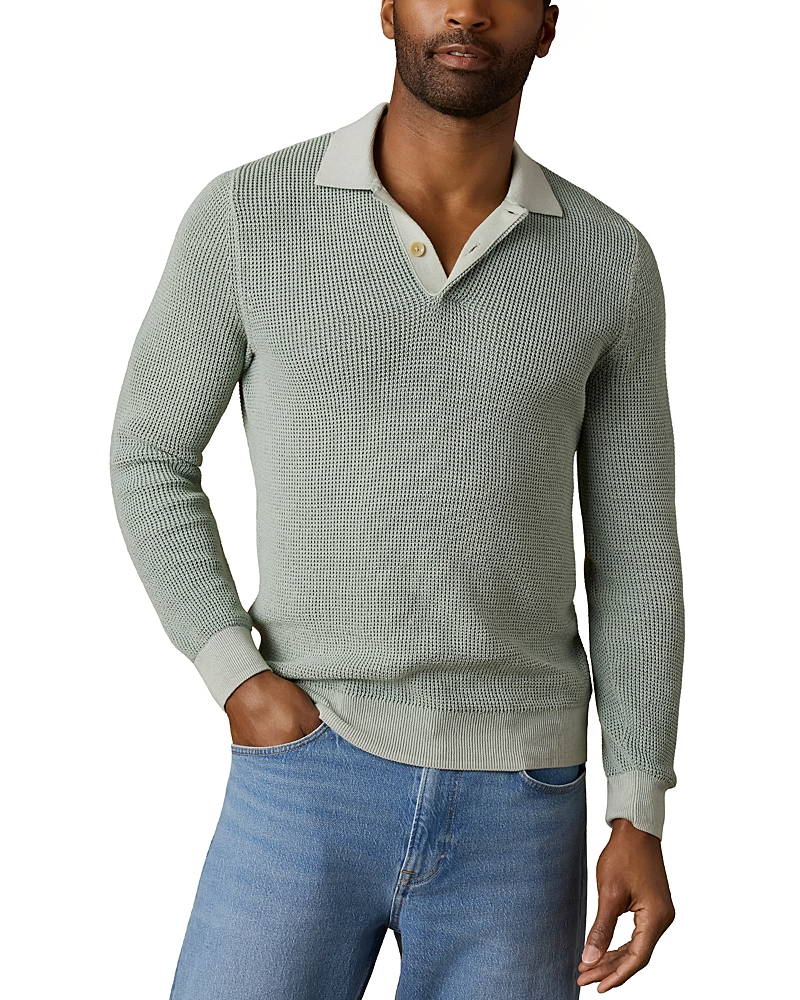 Faherty Long Sleeve Sunwashed Sweater Polo