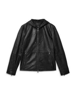 Niko Leather Hoodie with Zipper