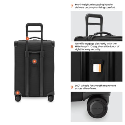 Compact 24" Checked Expandable Spinner Suitcase