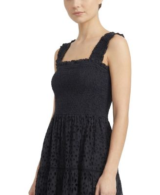  Kristen Sleeveless Smocked Eyelet Midi Dress