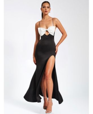  Eleanor Bow Satin Gown