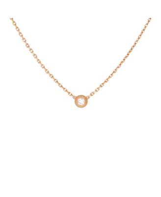  XS Cartier D'Amour Pendant Necklace 18K Rose Gold with Diamond, 16"