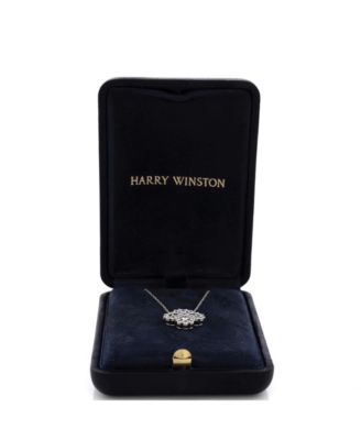  Loop Full Motif Pendant Necklace Platinum with Diamonds, 15.75"