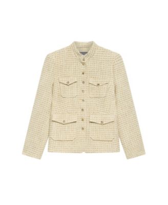  Women's Boucle Pocket Detail Jacket